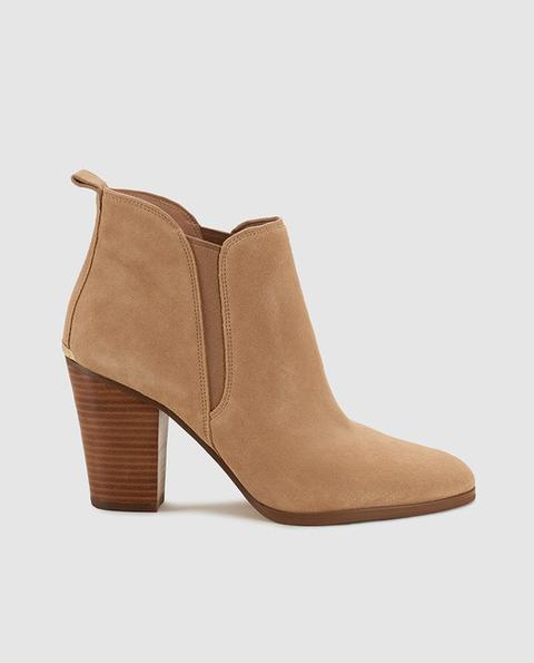 Michael Kors - Botines De Mujer Piel En Color Beige. Modelo Brandy Bootie. Beige