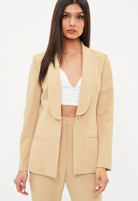 Nude Skinny Tux Blazer, Nude