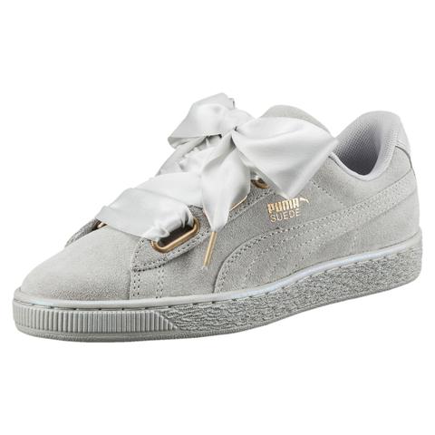 Suede Heart Satin Women's Trainers