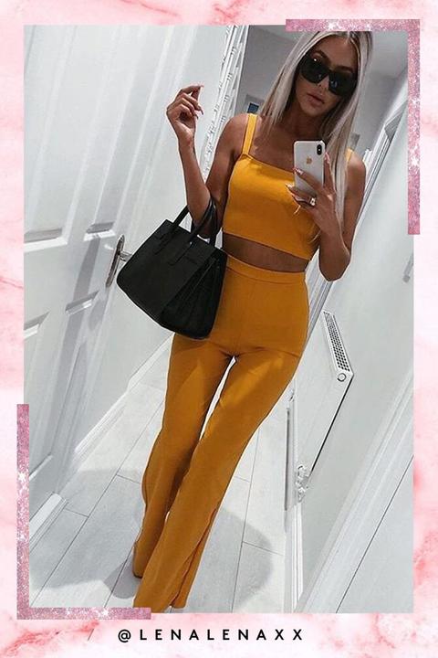 Miley Mustard Trouser Two Piece Set