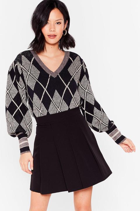Womens The Pressure Is On Knitted V