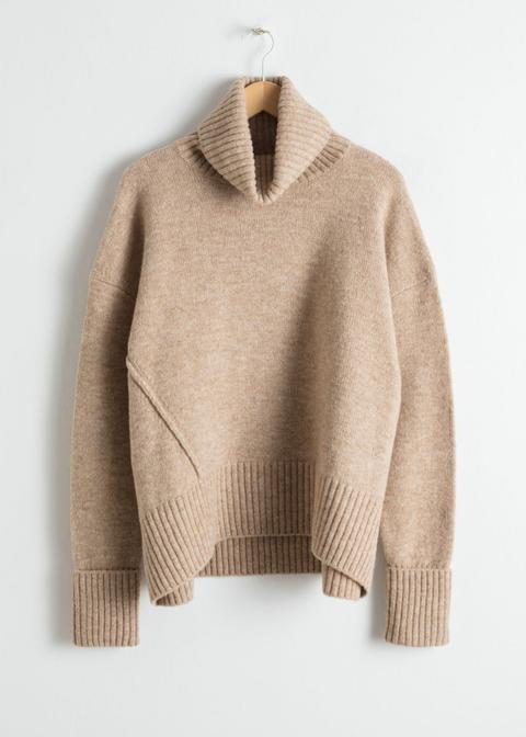 Wool Blend Turtleneck Sweater