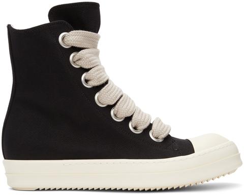 Rick Owens Drkshdw Black Jumbo Lace Sneakers