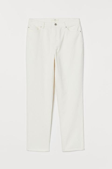 Corduroy Trousers - White