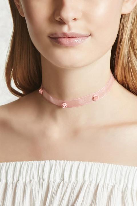 Collana Choker Con Rose