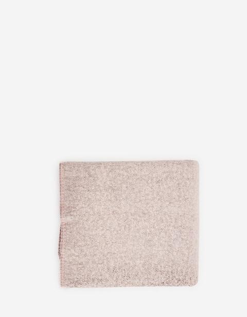 Sciarpa Tricot Bouclé Rosa Pastello