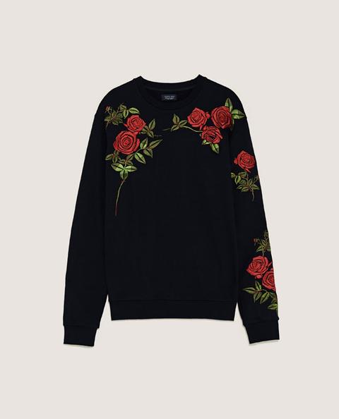 Sudadera Bordado Rosas