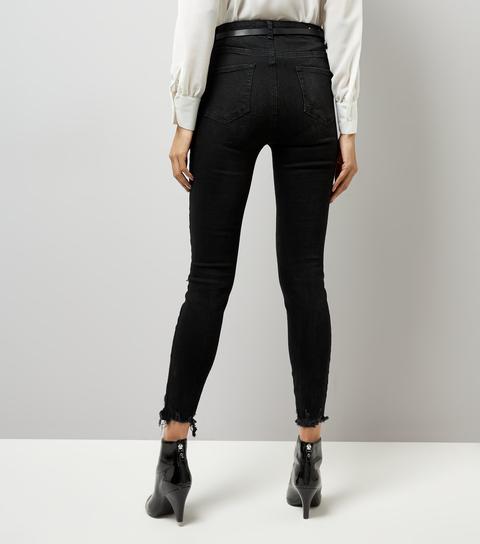 Black Ripped Skinny Jenna Jeans New Look