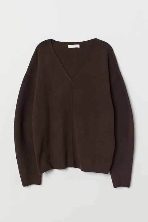 H & M - Pullover In Maglia - Marrone