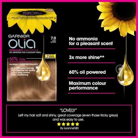 Garnier Olia 7 0 Dark Blonde Permanent Hair Dye From Superdrug On
