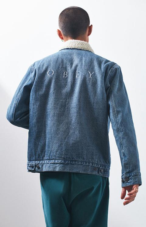 obey division denim jacket