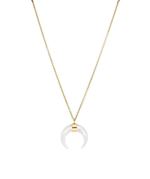 Seashell Moon Necklace Gold