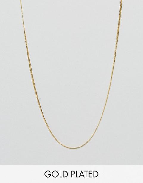 Asos Design - Vergoldete Kette Aus Sterlingsilber - Gold