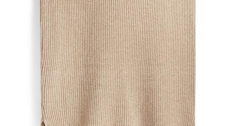 Camel Ribbed Skirt