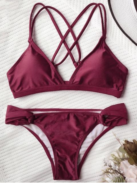 Padded Back Strappy Bikini Set