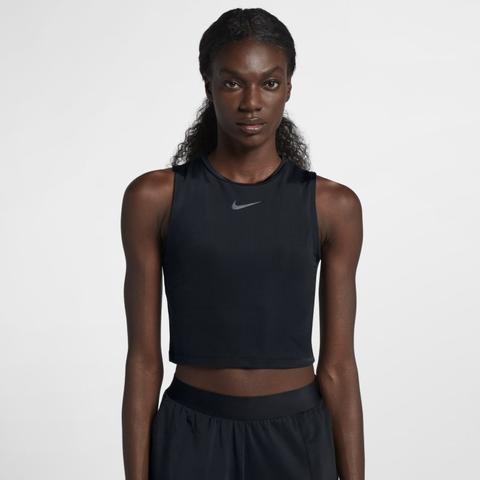 Nike Cropped Camiseta De Tirantes De Running - Mujer - Negro