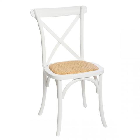 Chaise Style Bistro Blanc Biss