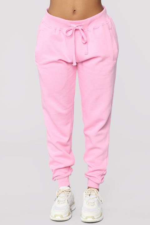 Stole Your Boyfriend's Oversized Jogger - Pink