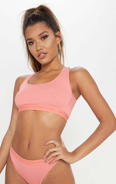 coral sports bra