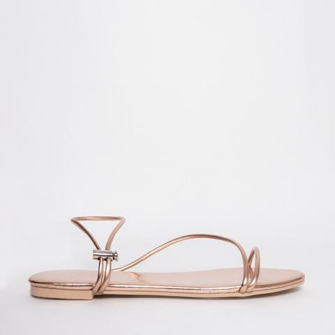 rose gold strap shoes