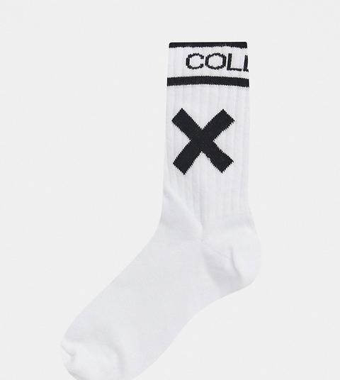 Calcetines Unisex Blancos De Collusion