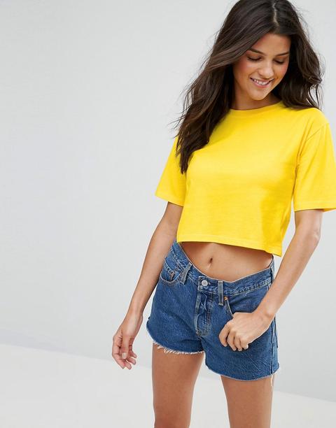 Camiseta Corta De Corte Cuadrado Extragrande De Asos