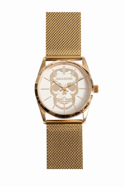 Reloj Skull Mesh Oro 36