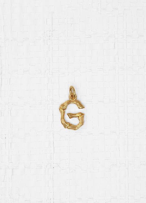 Alphabet G Mini Pendant In Brass