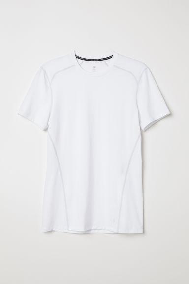 H & M - Maglia Sportiva Maniche Corte - Bianco