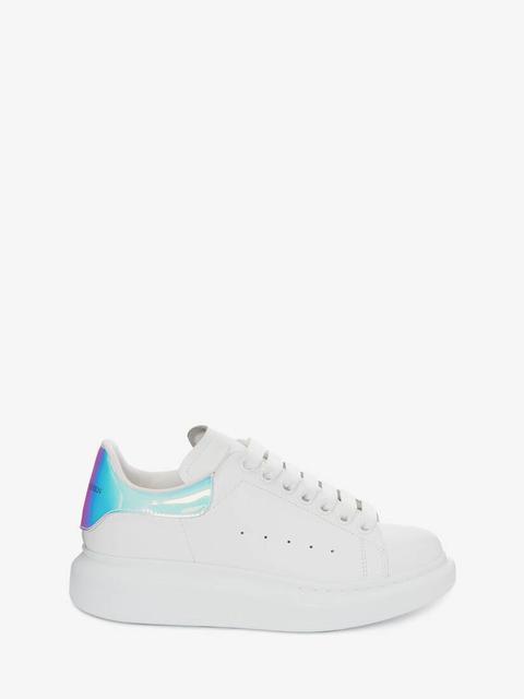 Oversized Sneaker In White/shock Pink