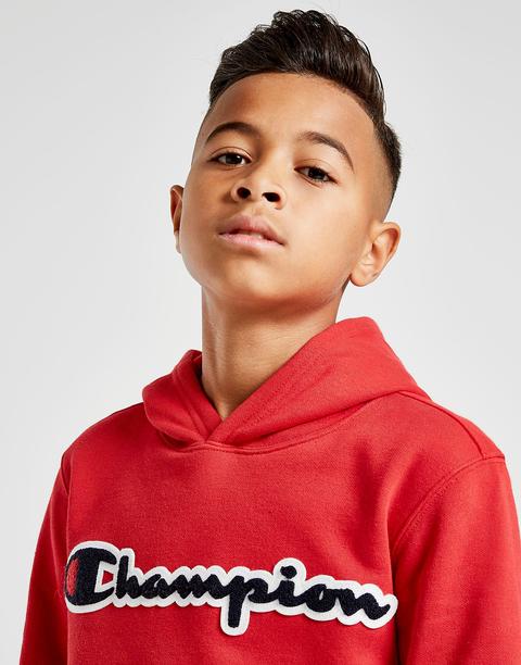 Kids red champion hoodie hotsell