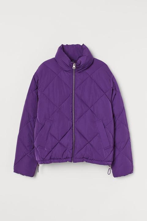 Chaqueta Puffy Corte Cuadrado - Púrpura