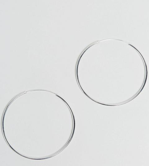 Asos Design Sterling Silver 60mm Hoop Earrings