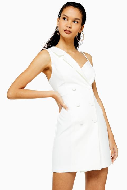 topshop white tuxedo dress