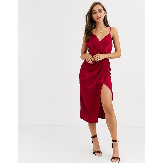 Little Mistress Robe Cache Cœur En Satin Rubis Rouge From Asos On 21 Buttons