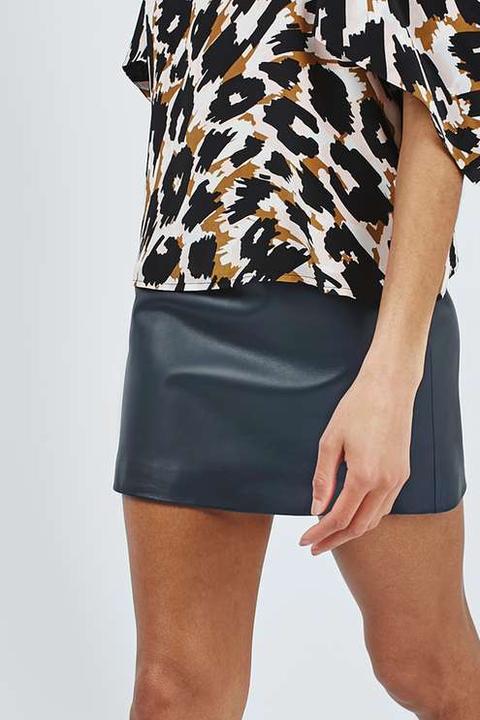 Leather Mini Skirt By Boutique