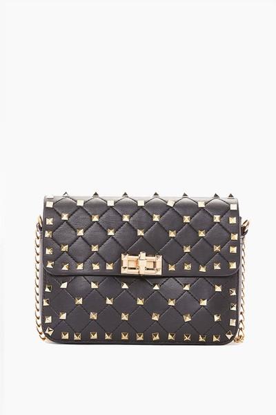 Tillie Black Studded Cross Body Bag