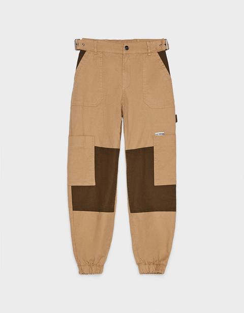 color block cargo pants
