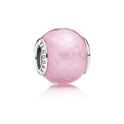 Charm Sfera Sfaccettata Rosa