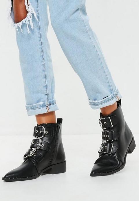 pointed biker boots