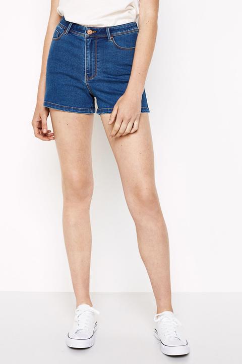 Short Denim Tiro Alto