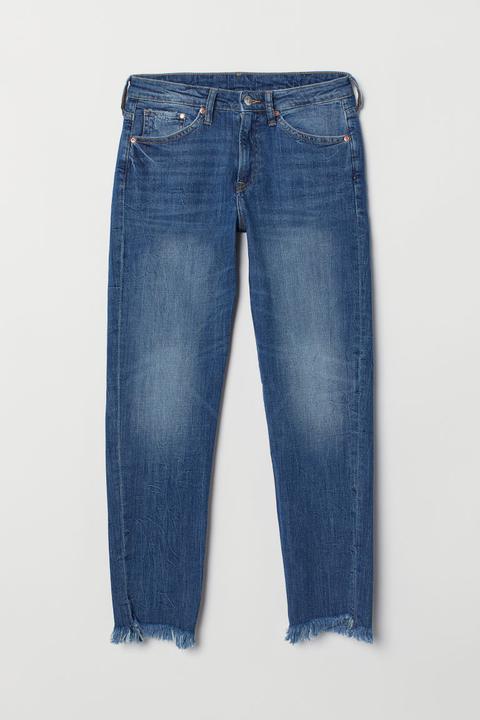 Girlfriend Regular Jeans - Azul