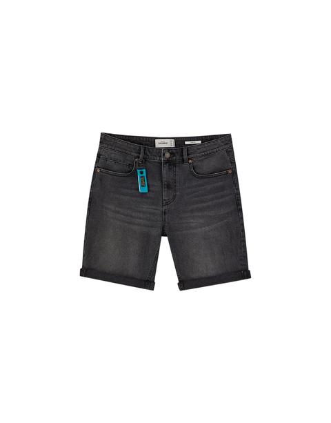 Bermuda Vaquera Slim Negra