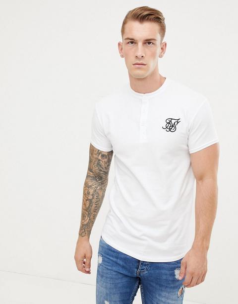 camiseta siksilk azul y blanca