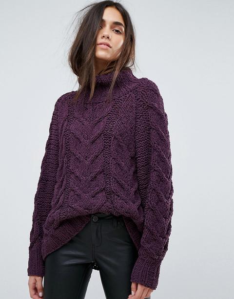 Selected - Maglione Spesso - Viola