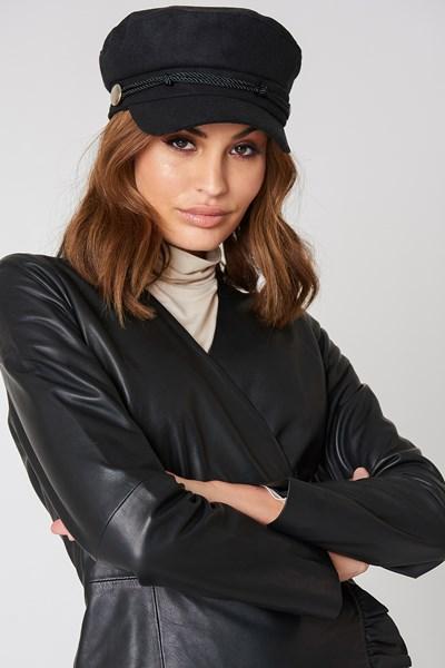 Rut&circle Baker Boy Hat - Black