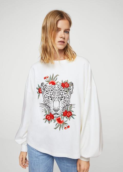 Sudadera Bordado Floral
