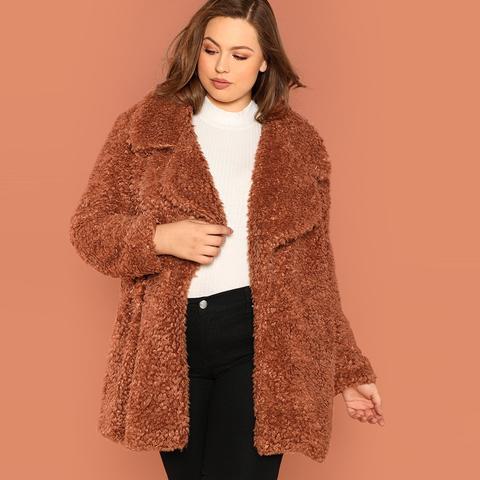 Chaqueta Teddy De Cuello Notch-grande