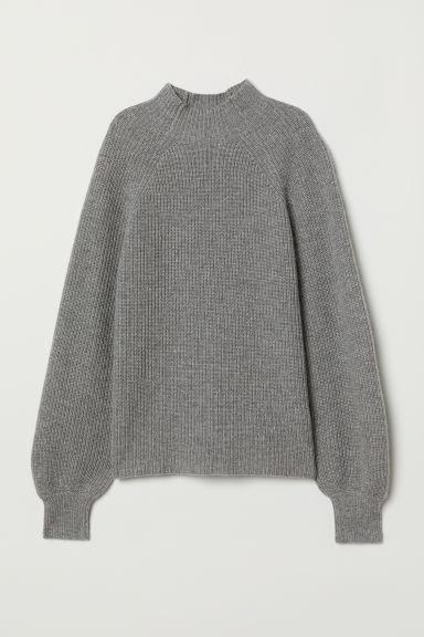 H & M - Jersey De Cachemira En Canalé - Gris