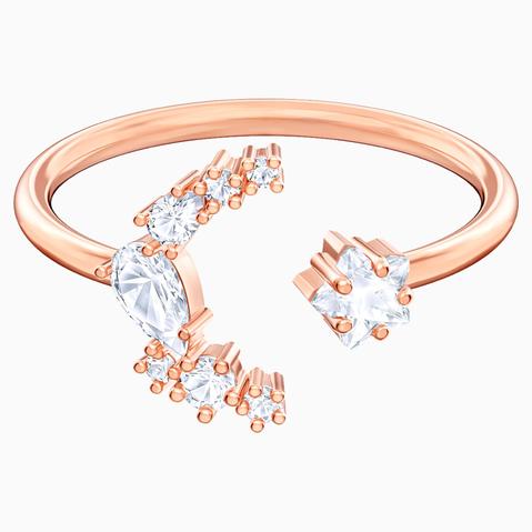 Anillo Abierto Penélope Cruz Moonsun, Blanco, Baño En Tono Oro Rosa